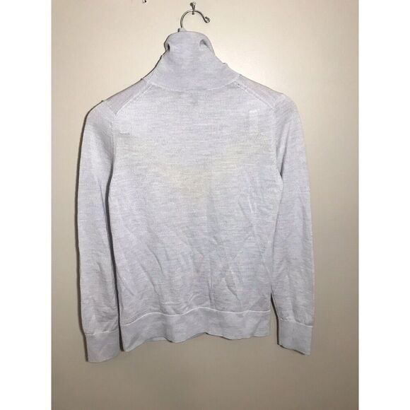 Banana Republic Merino Turtleneck Sweater Womens Small Thin Gray Highlighter - Picture 3 of 5